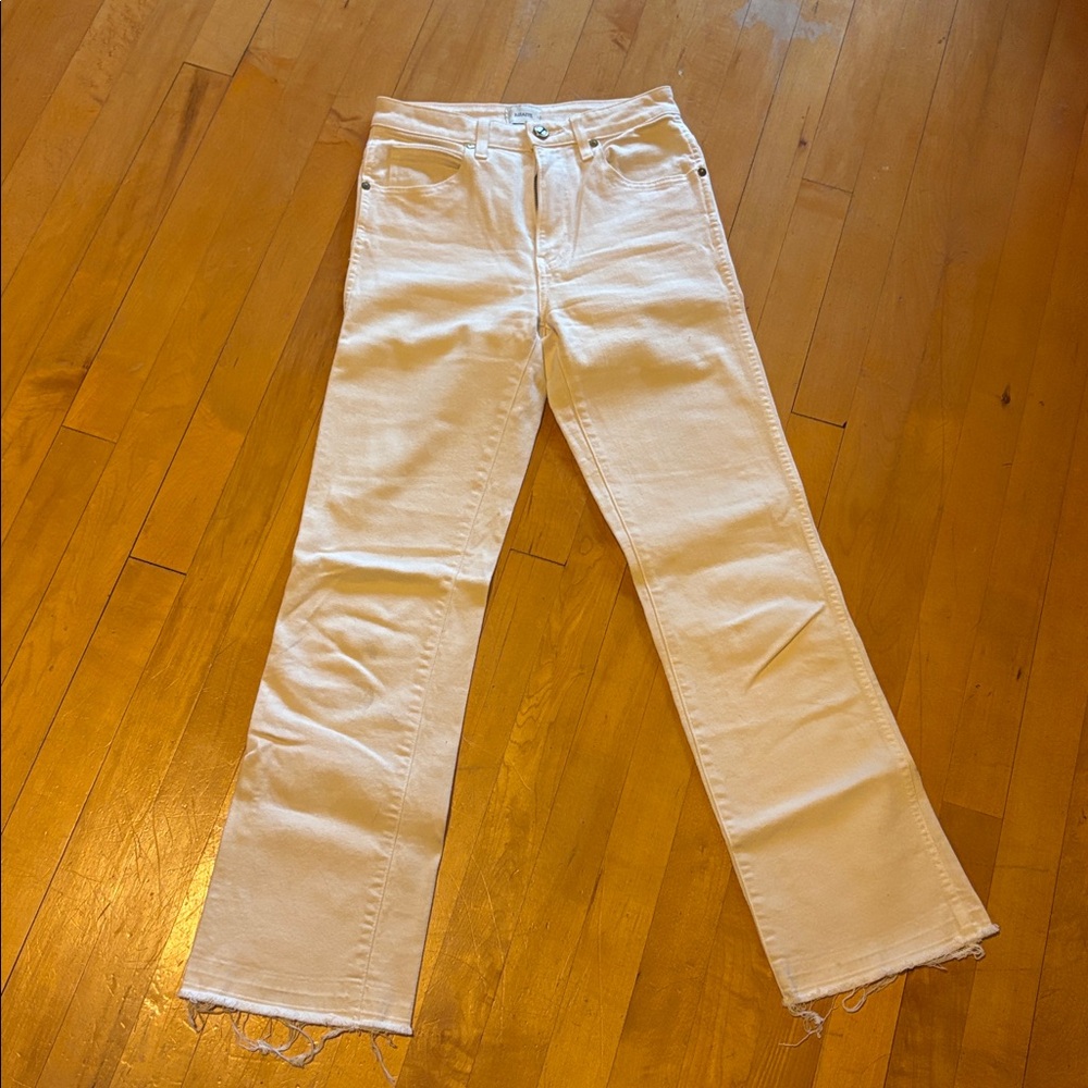 KHAITE Cream Denim Pants
